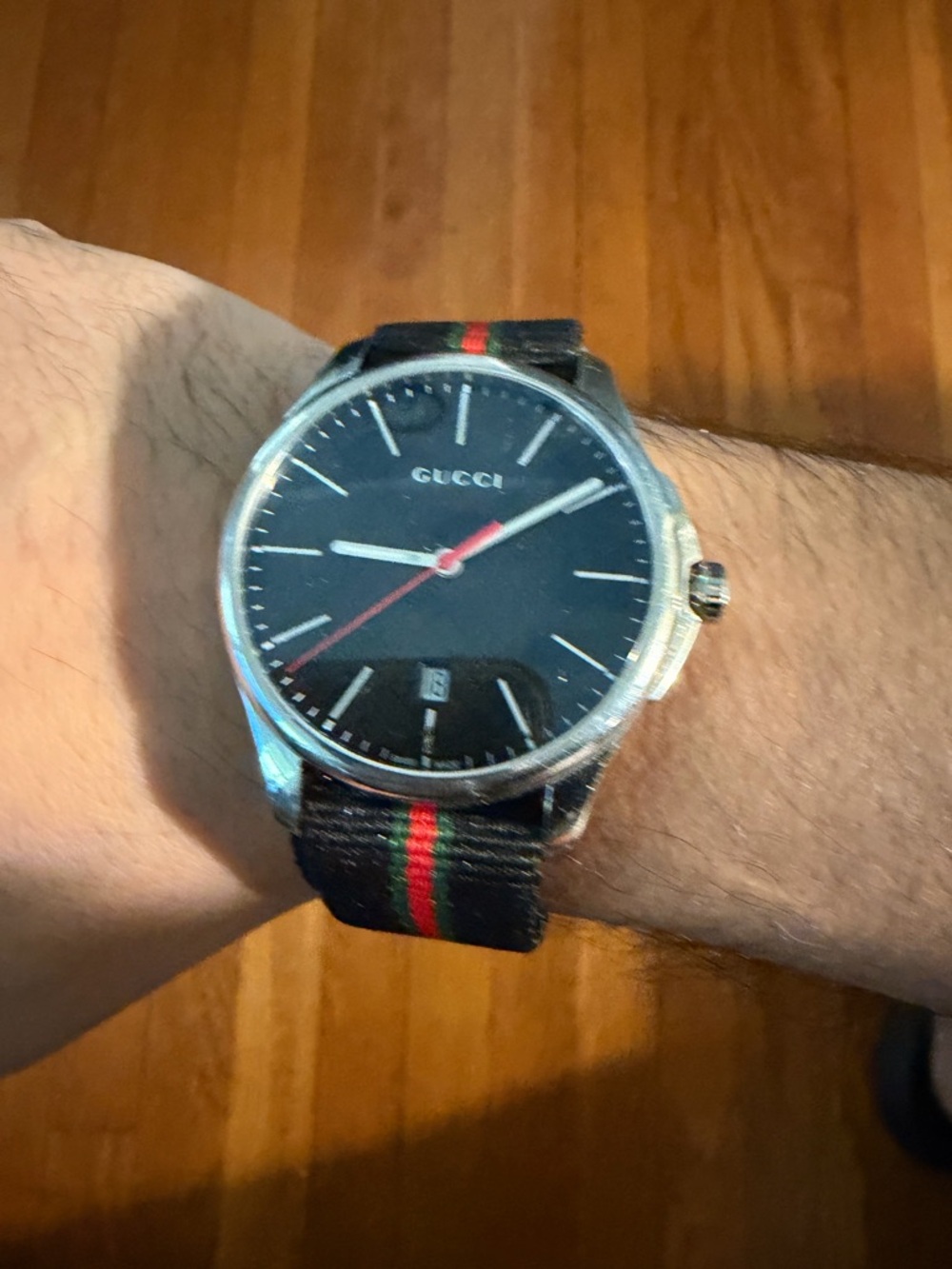 Gucci Swiss Made Watch – Web Stripe NATO Strap (Model 126.3)